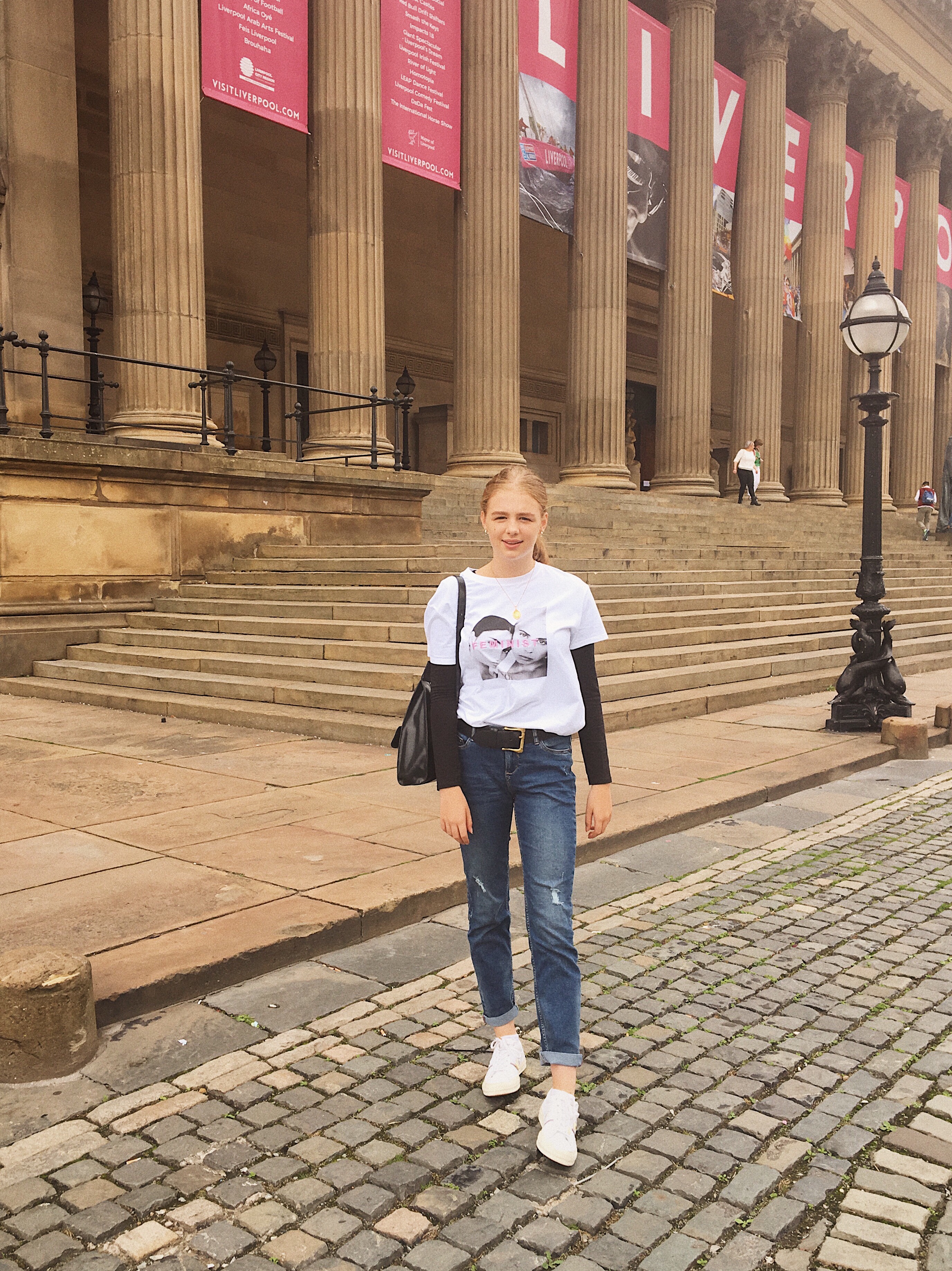 Feminist Tee & Boyfriend Jeans