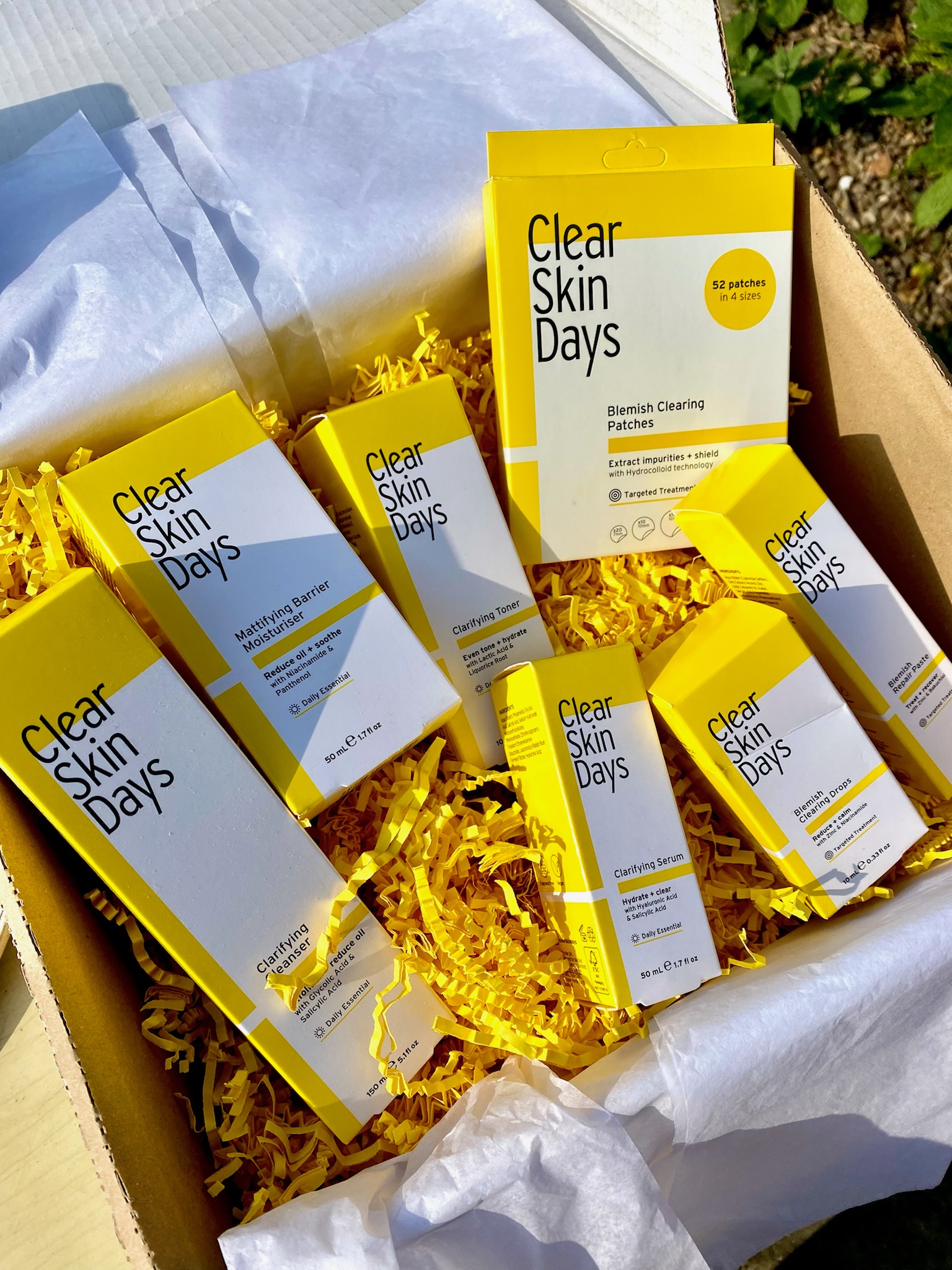 clear skin days skincare products