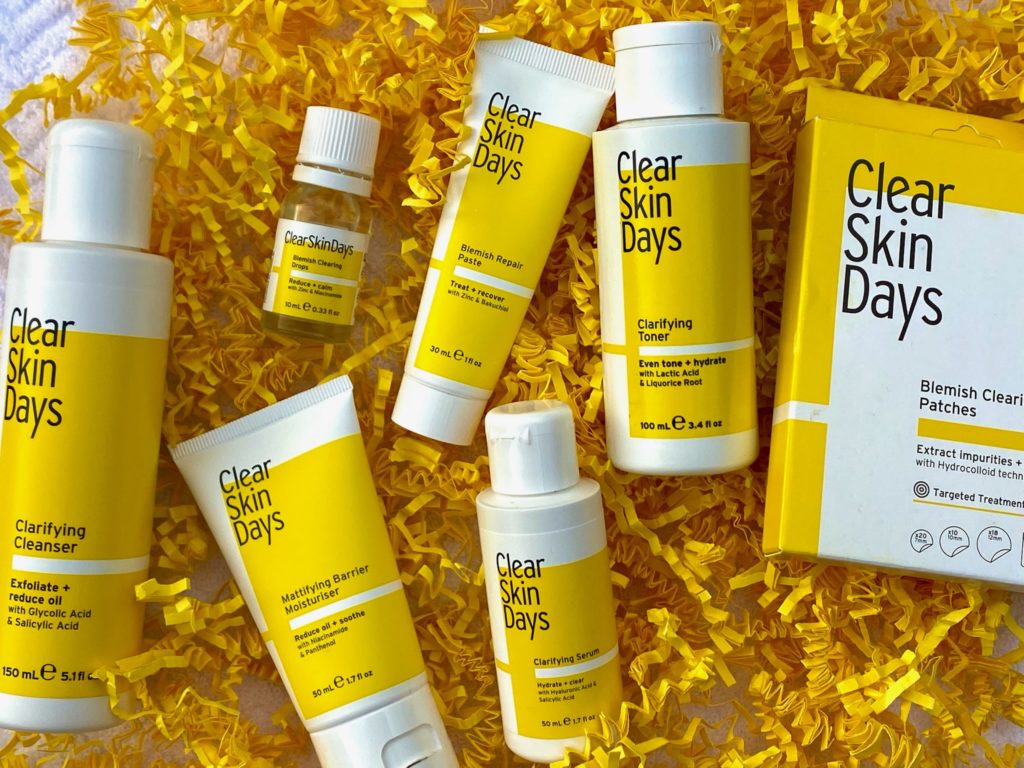 clear skin days skincare products